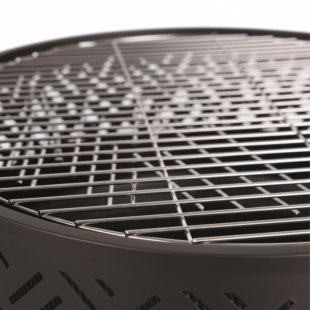 FEUERSCHALE - Schwarz, Textil/Metall (66/43/66cm) - Relaxdays