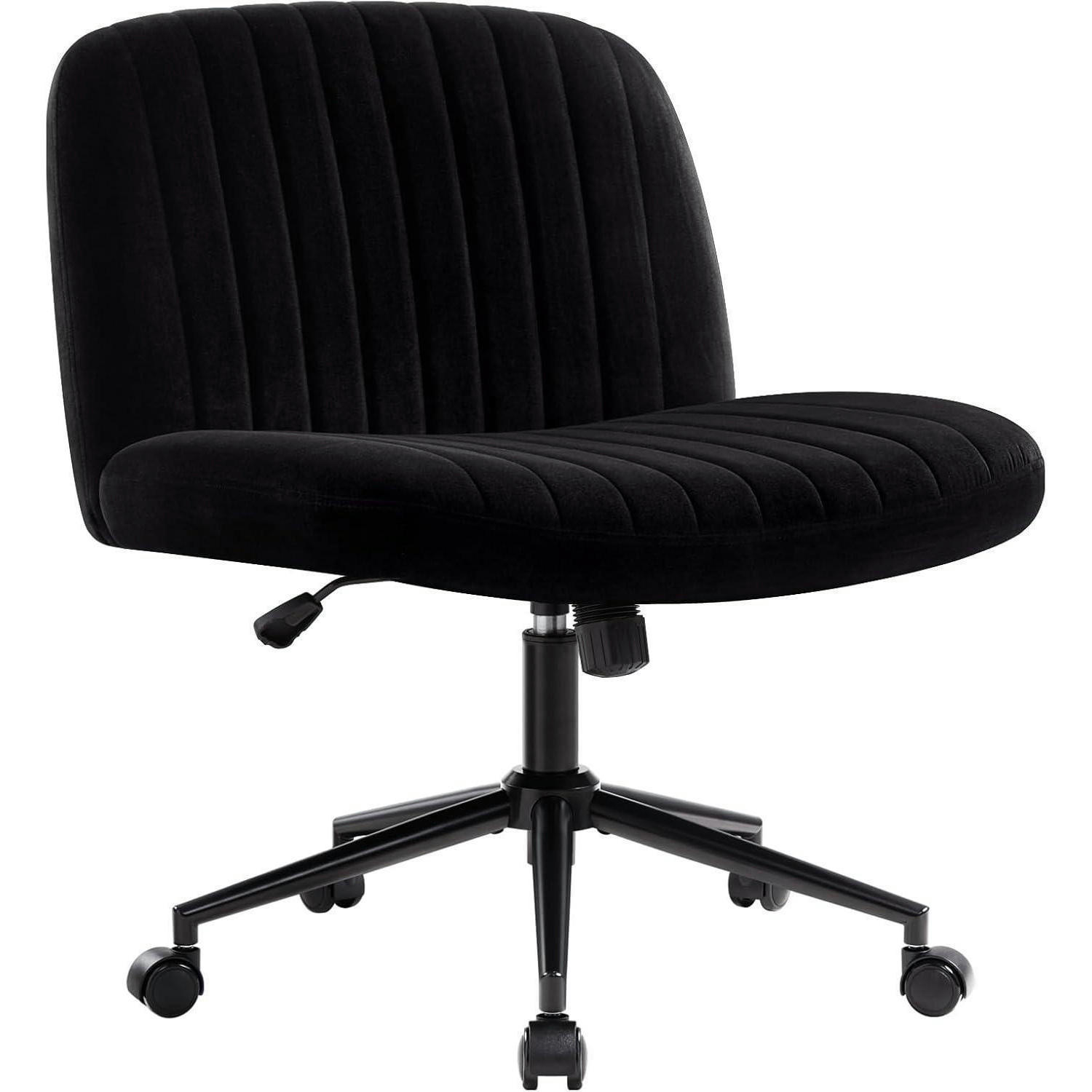 BÜROSTUHL ohne Armlehnen Stoff Schwarz - Schwarz, Textil (64/96/49.5cm)