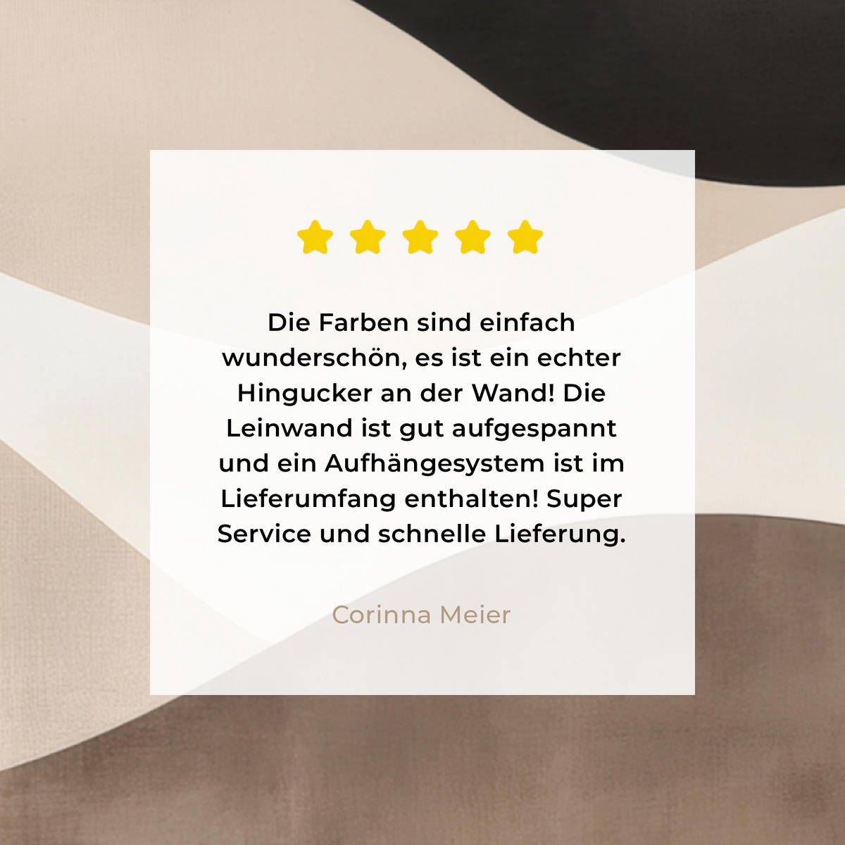 LEINWANDBILD Abstrakt - Landschaft - Wellen - Cremefarben 50x50 cm - Cappuccino, Textil (50/50cm) - MuchoWow