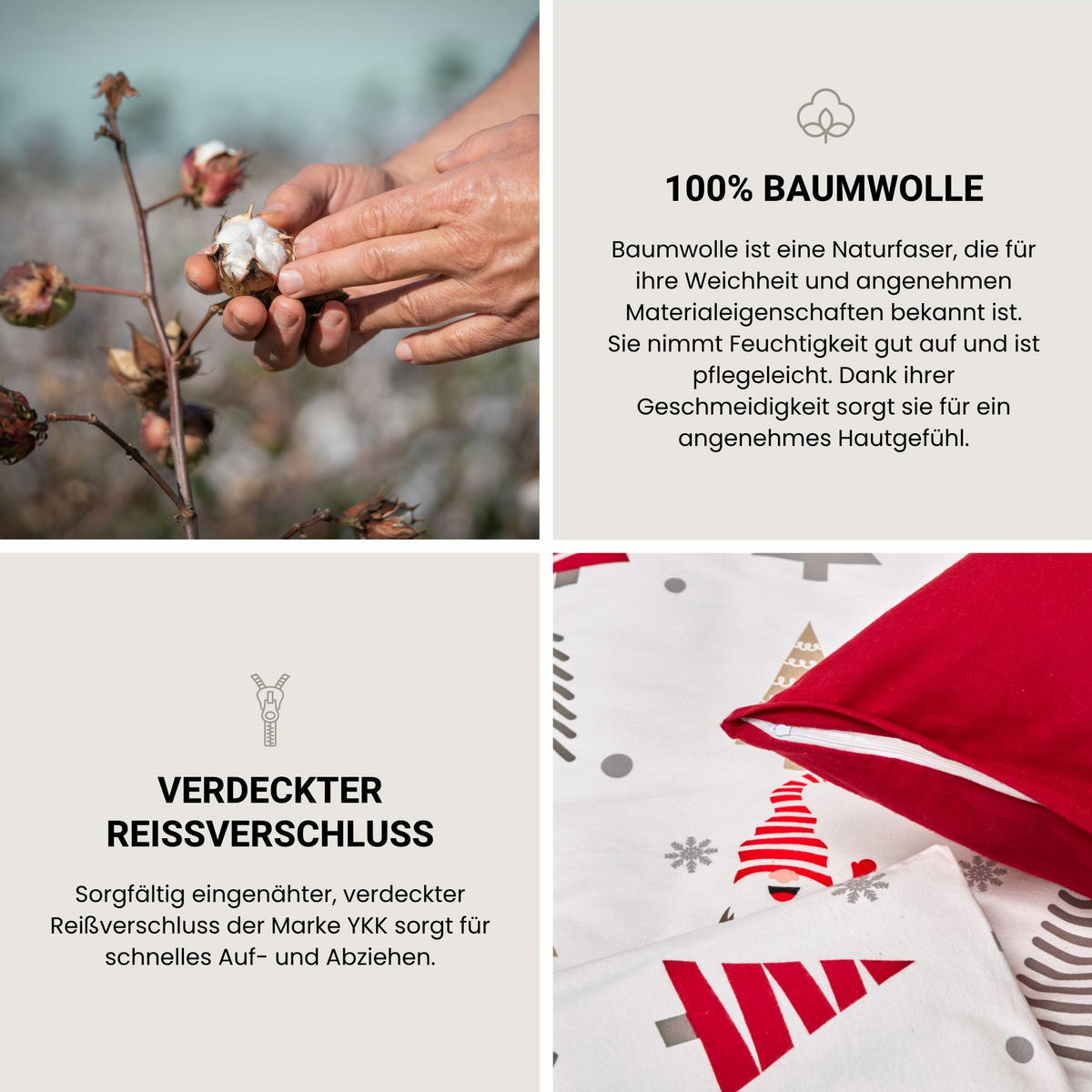 BETTWÄSCHESET Maren - Feinbiber - 2-teilig - 135 x 200 cm - Weiß - Weiß, Textil (135/200cm) - SCHIESSER