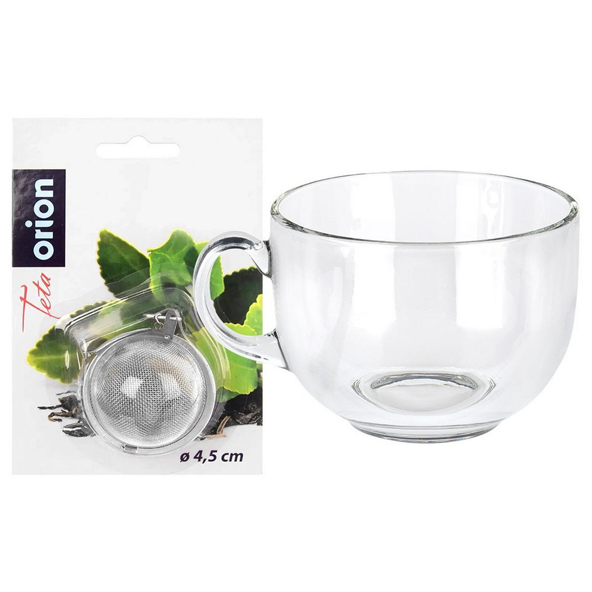 TEEGLAS XXL mit Brühsieb Edelstahl transparent - Klar, Glas (12/9/15cm) - Orion 