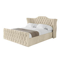 POLSTERBETT mit Bettkasten, Fußteil und Lattenrost, Boxbett ohne Matratze - ZORAN-Z 180x200 Beige - Ecru, Holzwerkstoff/Textil (180/200cm) - ALTDECOR