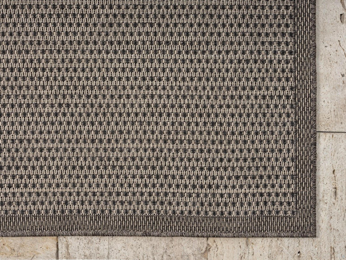 OUTDOORTEPPICH Fiona II Anthrazit,Dunkelgrau,Braun 80/150 cm - Anthrazit, Textil (80/150cm) - My-Rug