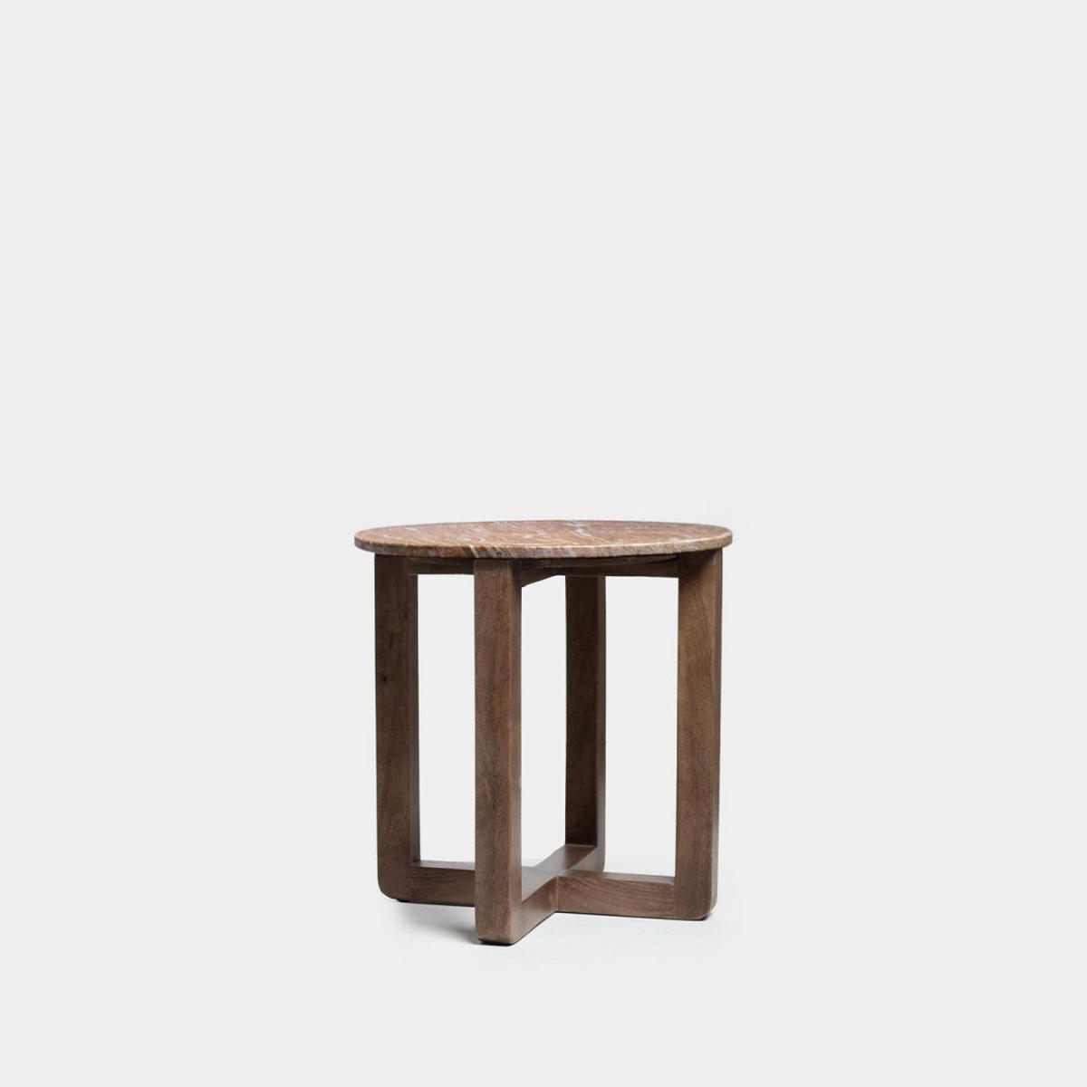 BEISTELLTISCH Vinh Walnuss 48 cm x 50 cm - Walnussfarben, Stein (48/50/48cm) - Klast Home