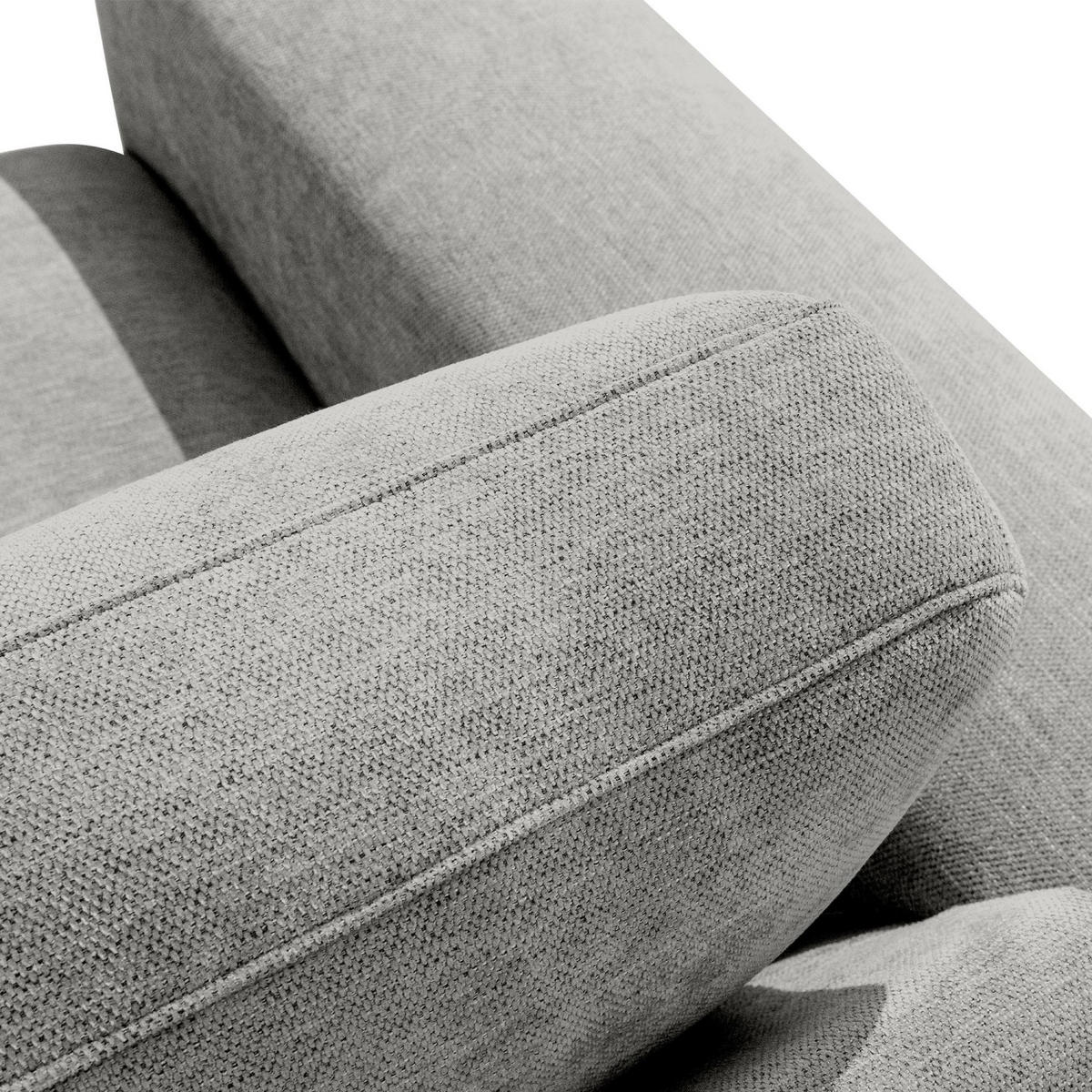 5-SITZER ECKSOFA ZUCCO Chenille links, Steingrau - Greige, Textil (430/84/105cm) - KONSIMO®