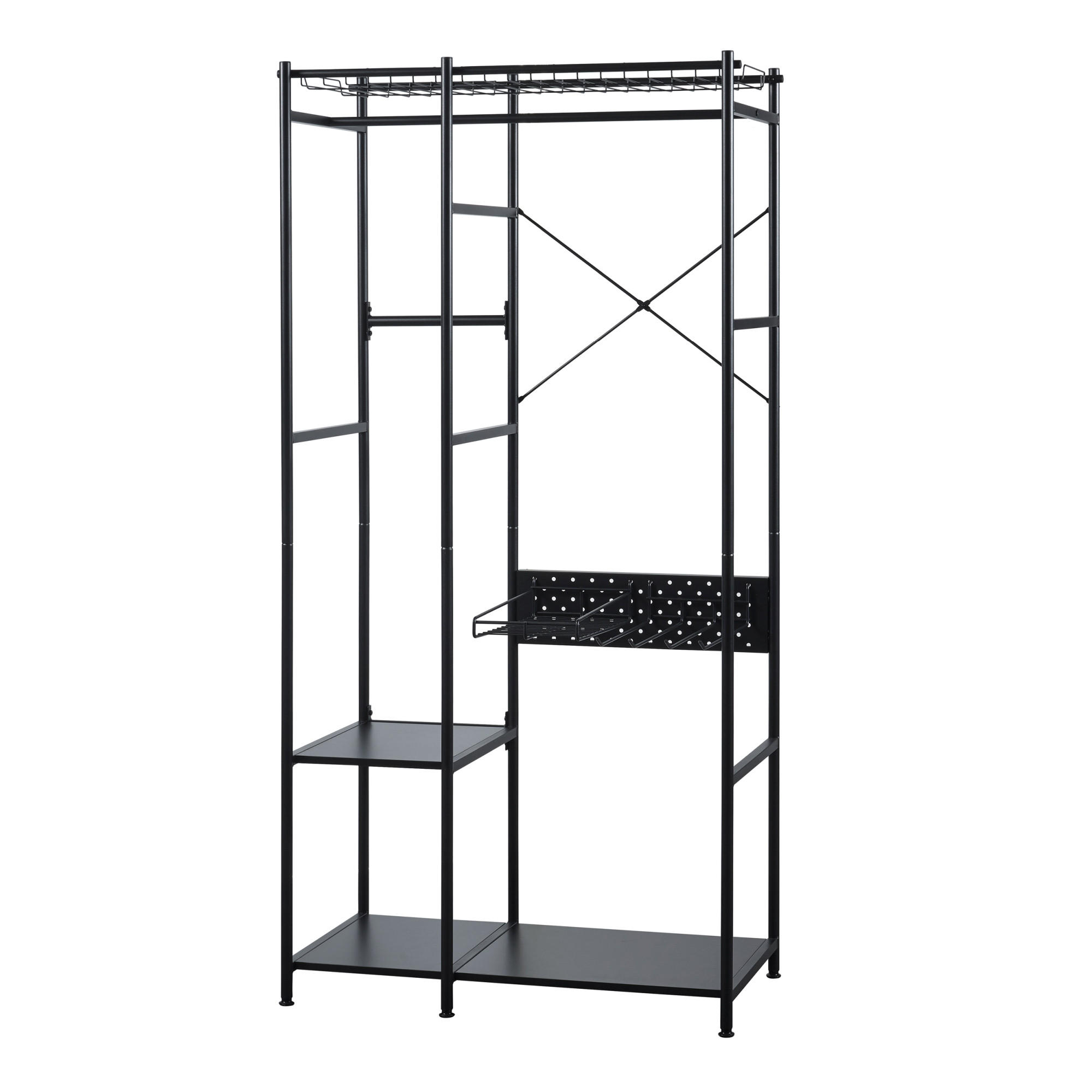 GARDEROBENSTÄNDER Brønnøy - Schwarz, Metall (90/182/46cm) - [en.casa]