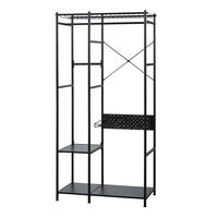 GARDEROBENSTÄNDER Brønnøy - Schwarz, Metall (90/182/46cm) - [en.casa]