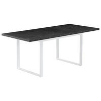ESSTISCH LEVIN 120-160/80/76 cm Marmor-Schwarz - Anthrazit/Weiß, Holzwerkstoff/Metall (80/120/77cm) - B&D Home