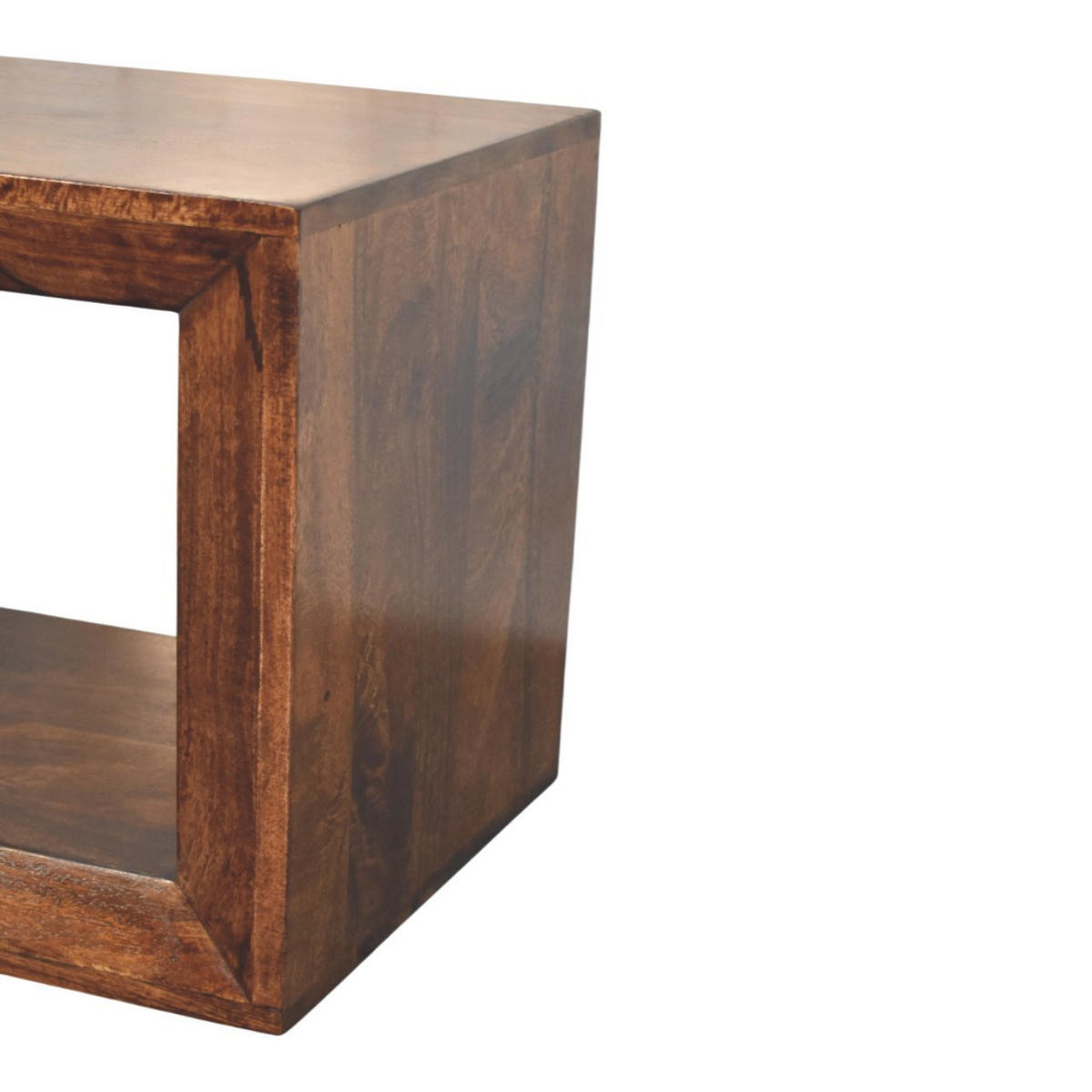 BEISTELLTISCH Solis Offen Kalifornisch Nussbaum, Offenes Regal, Dunkelbraun - Dunkelbraun, Holz (35/45/45cm) - Artisan Furniture