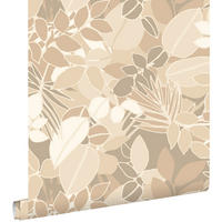TAPETE Blätter 50 x 900 cm - Beige, Papier (50/900cm) - ESTAhome