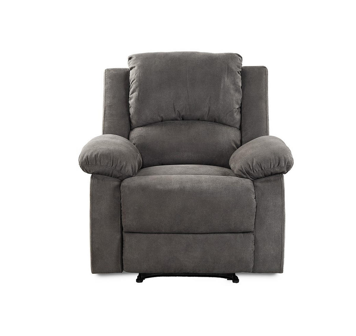 RELAX-FERNSEHSESSEL Federkern, Liegefunktion verstellbar durch halbautomatische Relaxfunktion B97/T87/H97 cm, Mikrofaser Vintage Anthrazit / 15129 - Anthrazit/Schwarz, Textil (97/97/87cm) - luma-home