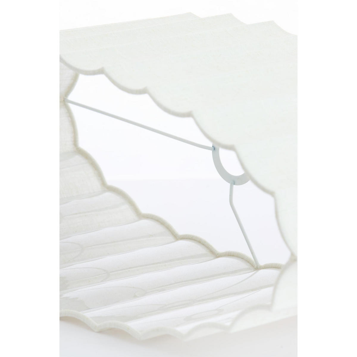 LAMPENSCHIRM Disli Weiß 38/17.5/19 cm - Weiß, Textil (38/17.5/19cm) - Light & Living