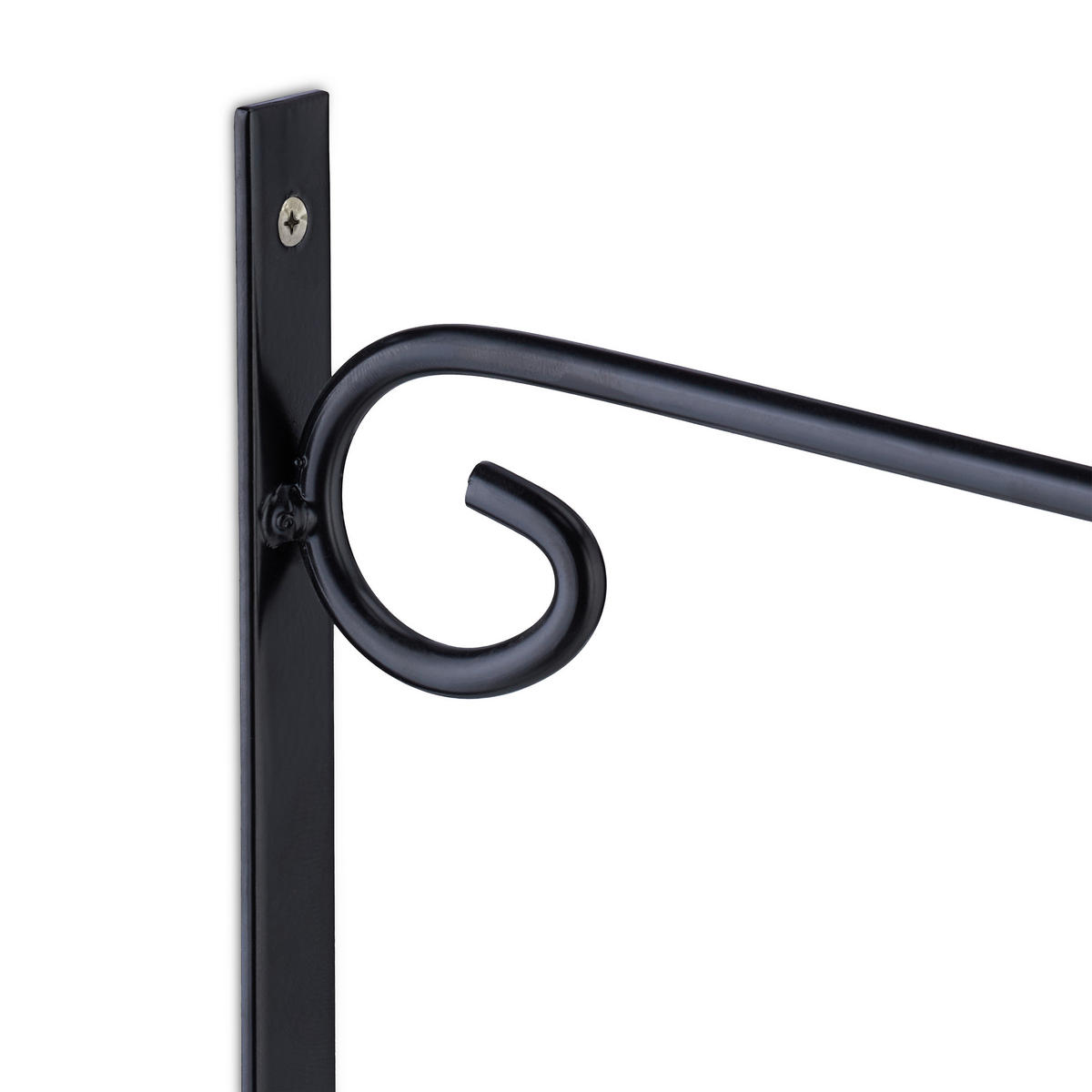 2XBLUMENAMPELHALTERUNG - Schwarz, Metall (30/28/2cm) - Relaxdays