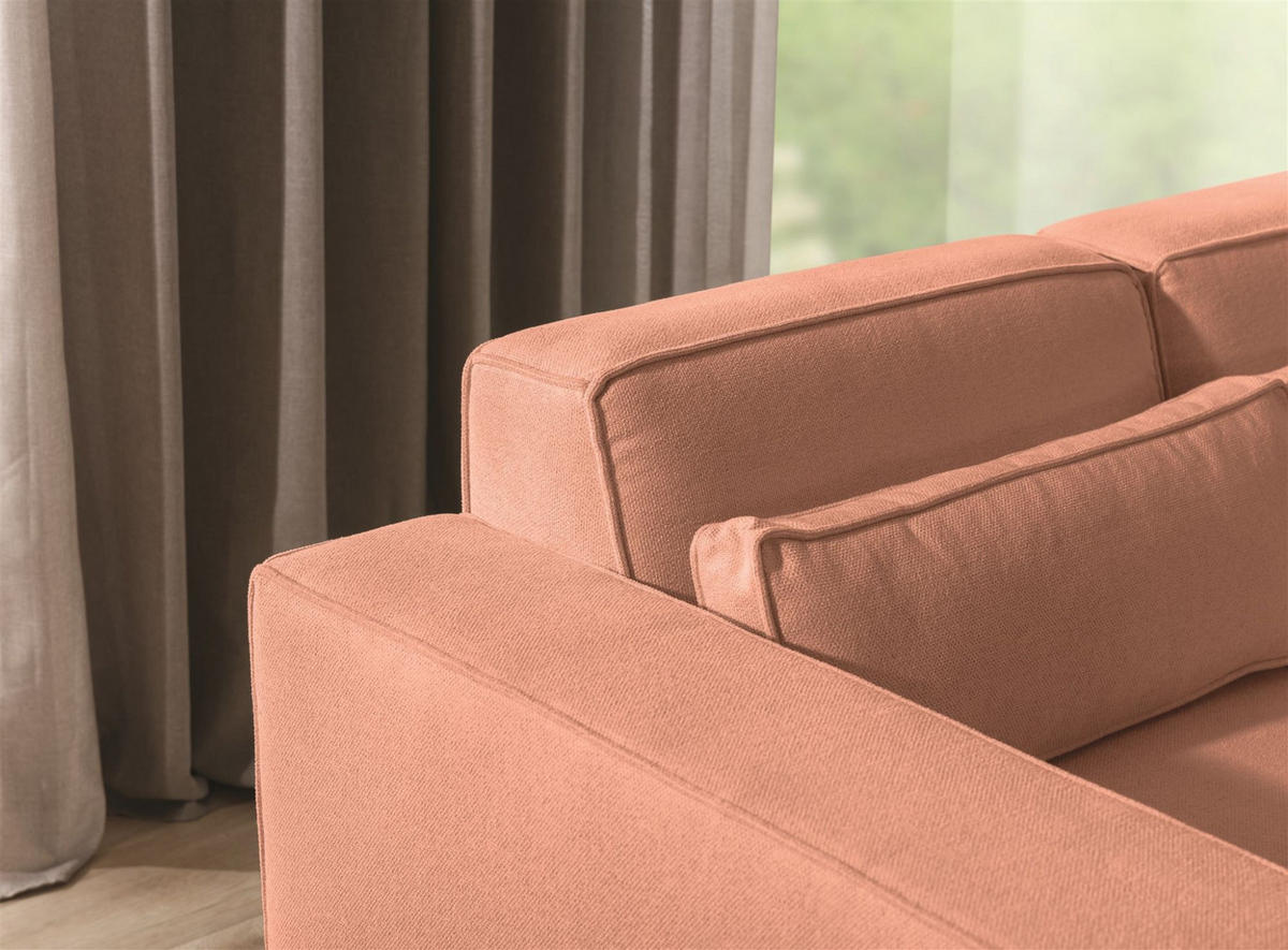 SESSEL Waldo In Brooklyn - Rosa, Holzwerkstoff/Textil (101/80/92cm) - Fun Möbel