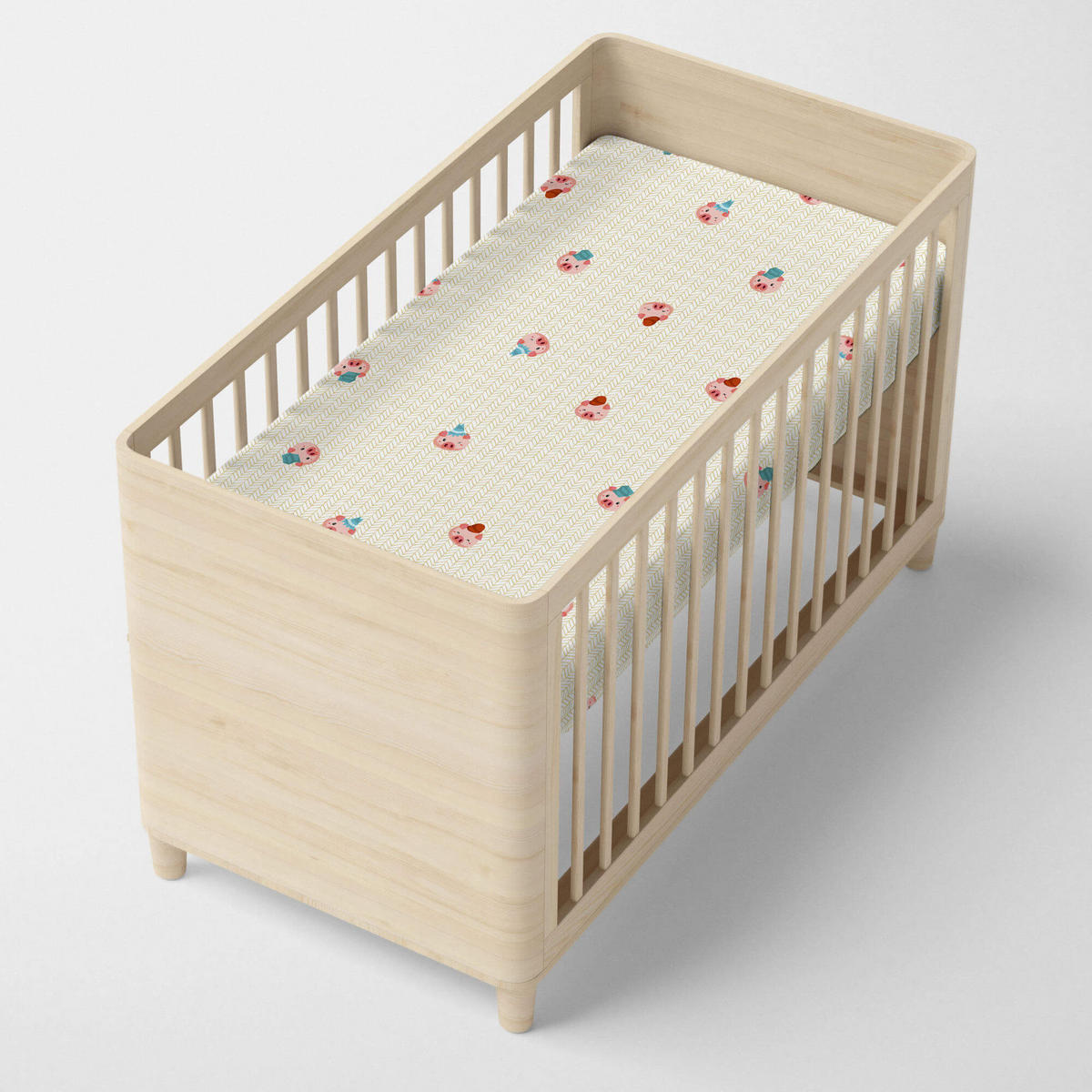 SPANNBETTTUCH piggys 60x120x14 cm (kinderbett) mehrfarbig - Multicolor, Textil (70/140cm) - Happy Friday