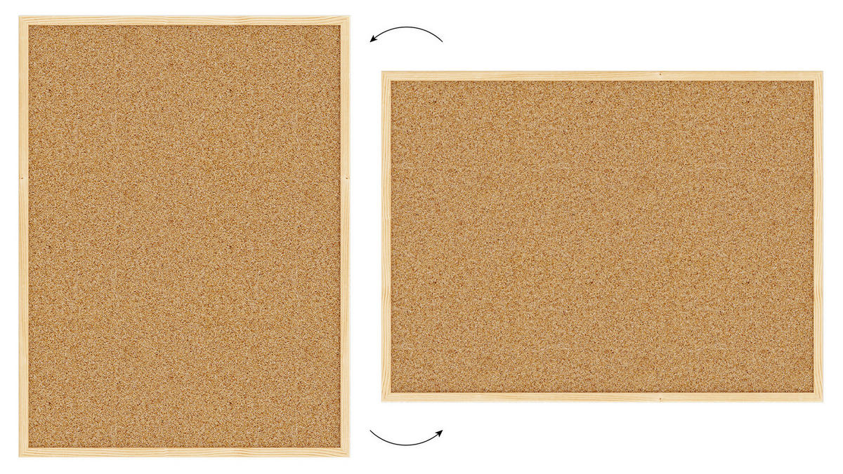 PINNWAND mit Naturholzrahmen 80x60cm - Braun, Holz (80/60/1.5cm) - ALLboards