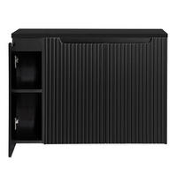 WASCHBECKENSCHRANK Newport-56 - Schwarz, Holzwerkstoff (100/60/40cm) - Lomado