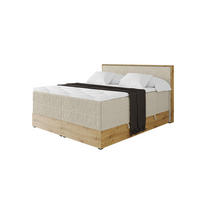BOXSPRINGBETT LOLLI9 -KING 200x200 - H3/H4 Creme - Beige, Holzwerkstoff (200/200cm) - ALTDECOR