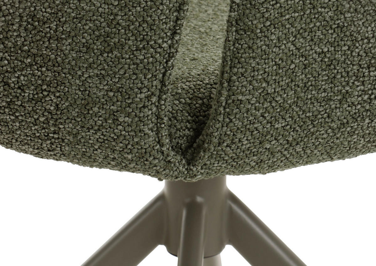 STUHL 100% Polyester 59 x 63 x 91 cm grün meliert POLSTERSTÜHLE #01 - Grün, Kunststoff (59/91/63cm) - Massivmoebel24