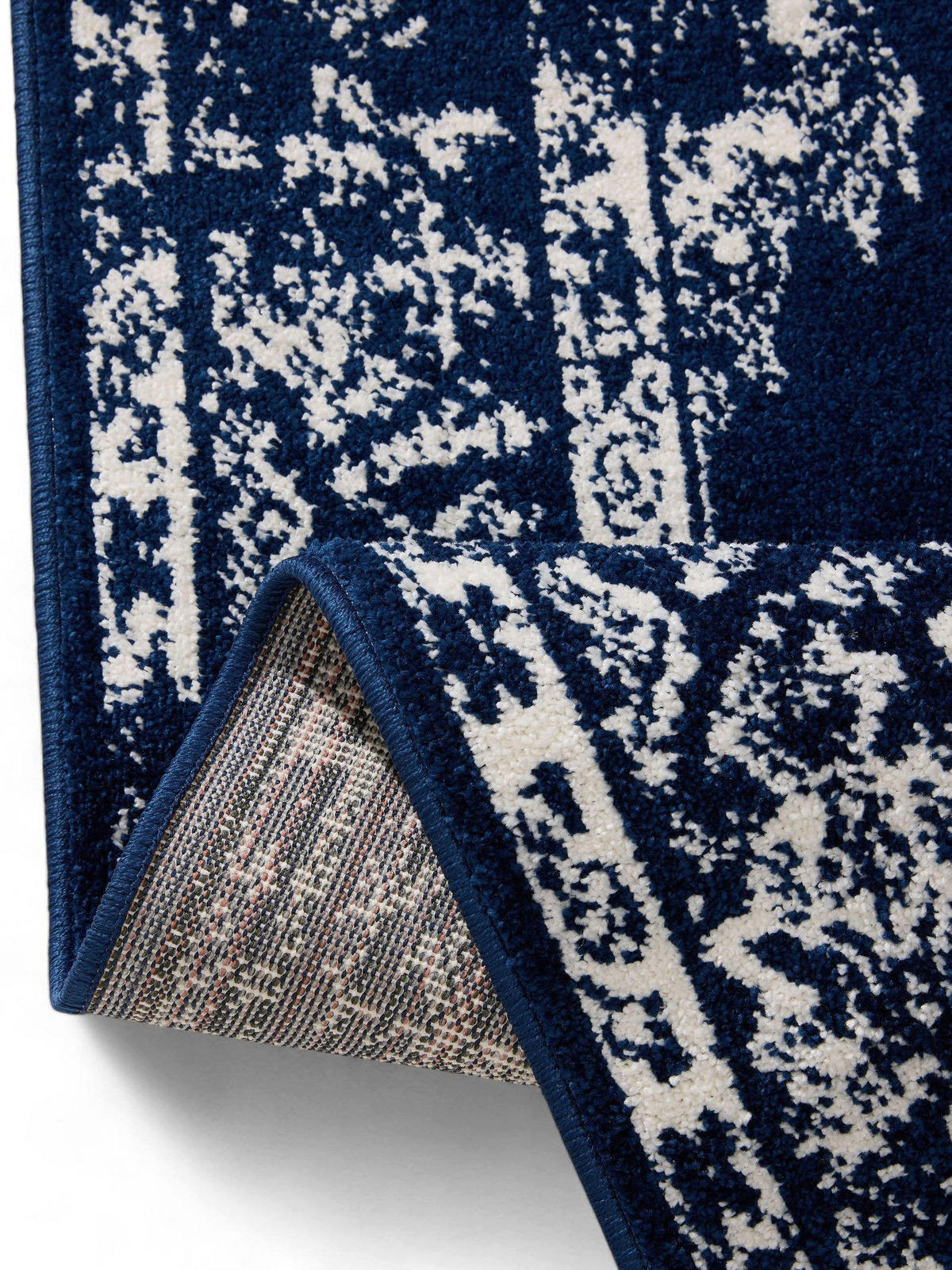 VINTAGE-TEPPICH Sia 240/340 cm - Blau, Kunststoff (240/340cm) - benuta