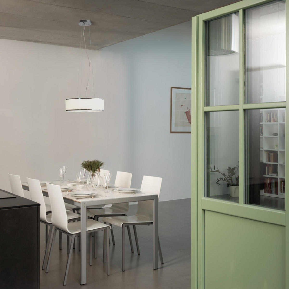 PENDELLEUCHTE CASSABLANCA 40 Chrom 40 W - Chromfarben, Metall (30/30/120cm) - Rendl