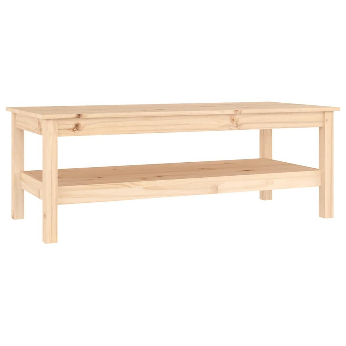 COUCHTISCH 110x50x40 cm Massivholz Kiefer - Braun, Holz (50/110/40cm) - furnicato