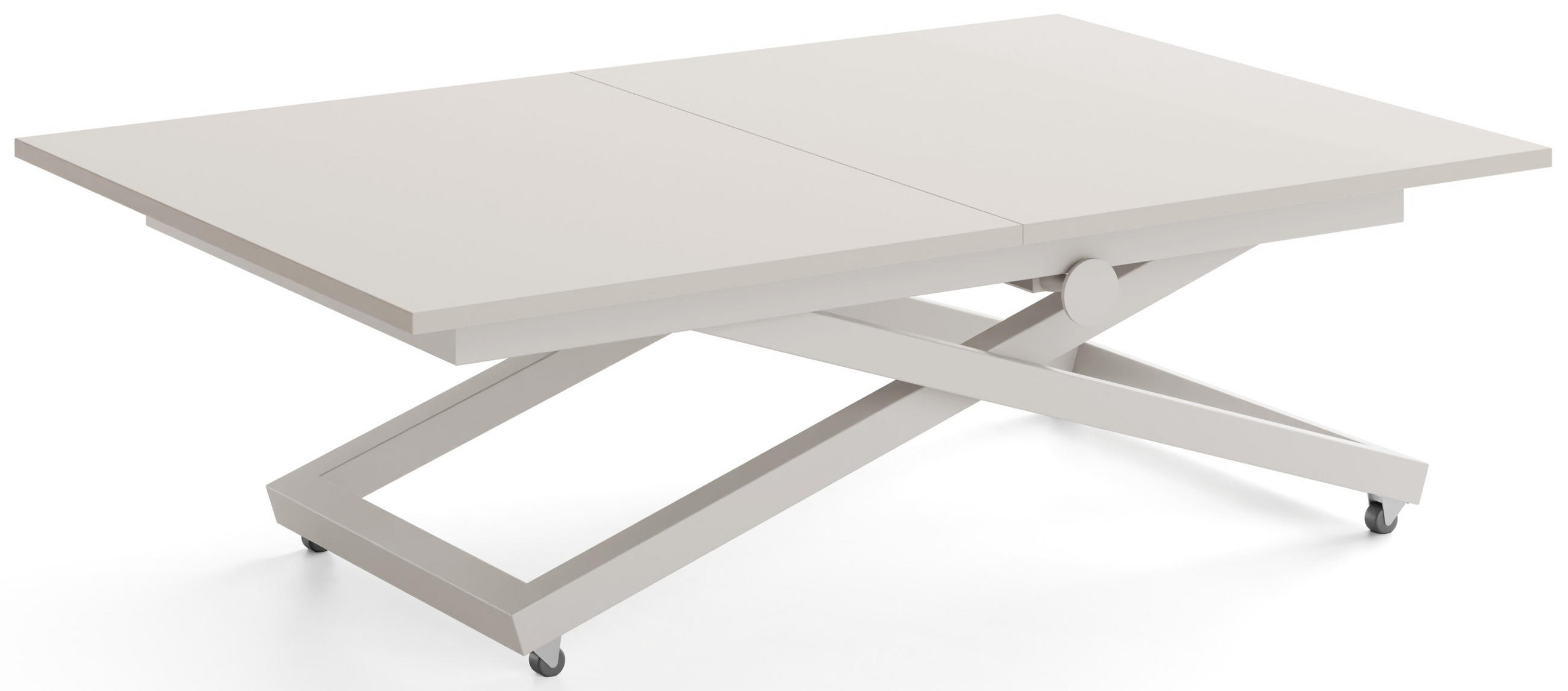 COUCHTISCH Axen höhenverstellbar ausziehbar, Kaschmir 120-160/80/38-75 cm - Kaschmir/Beige, Holzwerkstoff/Metall (80/160/75cm) - WFL GROUP