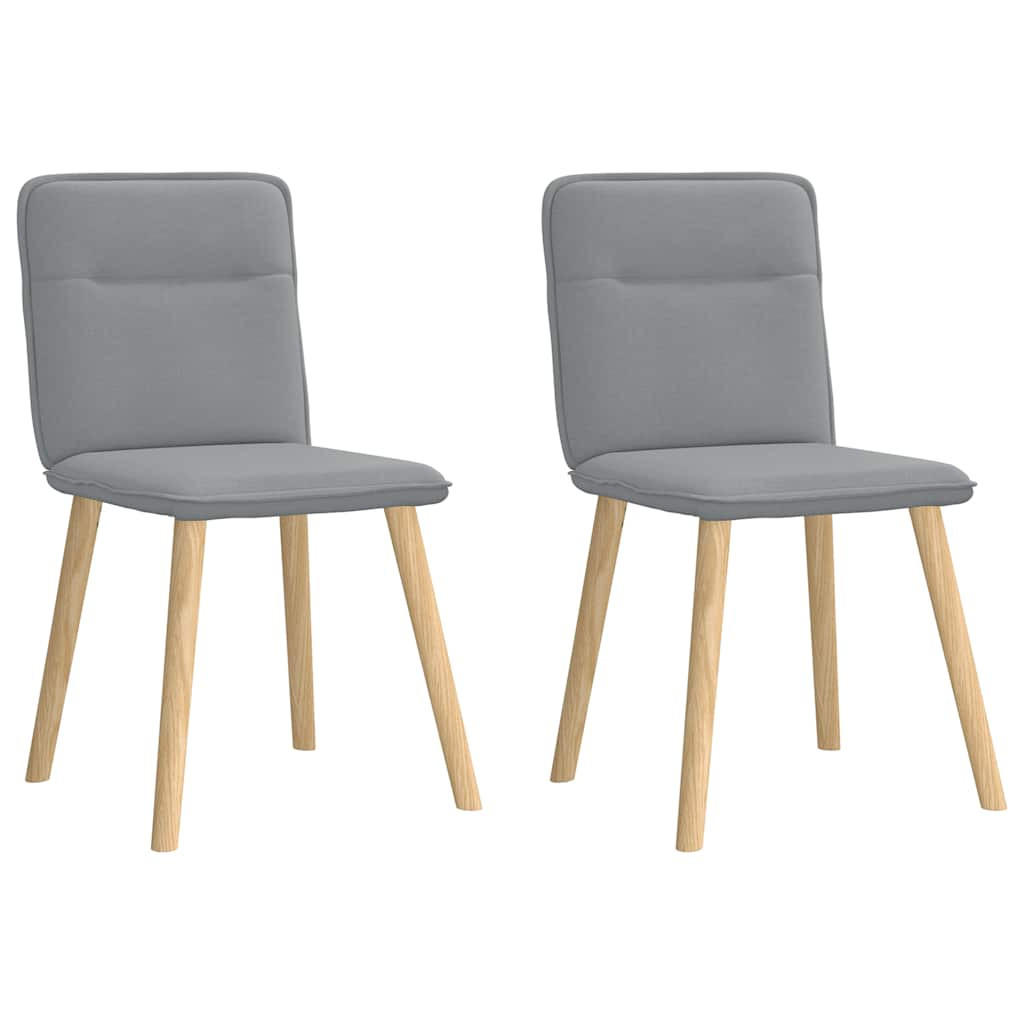 ESSZIMMERSTÜHLE 2 Stk. Hellgrau Stoff 45*54*86cm - Grau, Metall (45/86/54cm) - ZMH