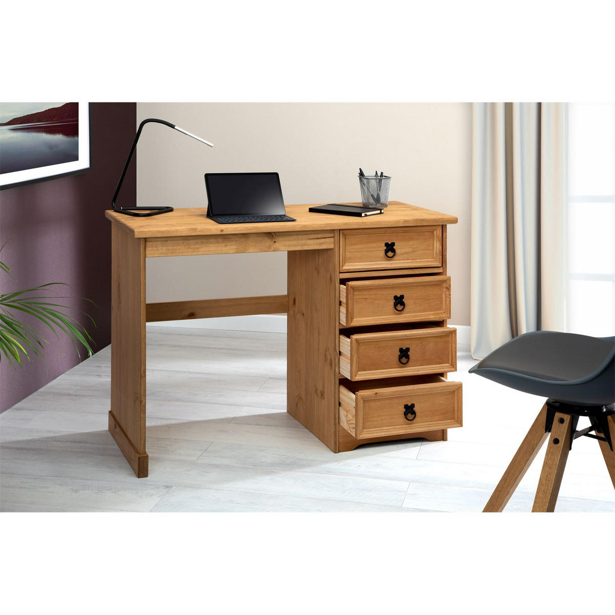 SCHREIBTISCH SALSA - Braun, Holz (48/104/78cm) - CARO-Möbel