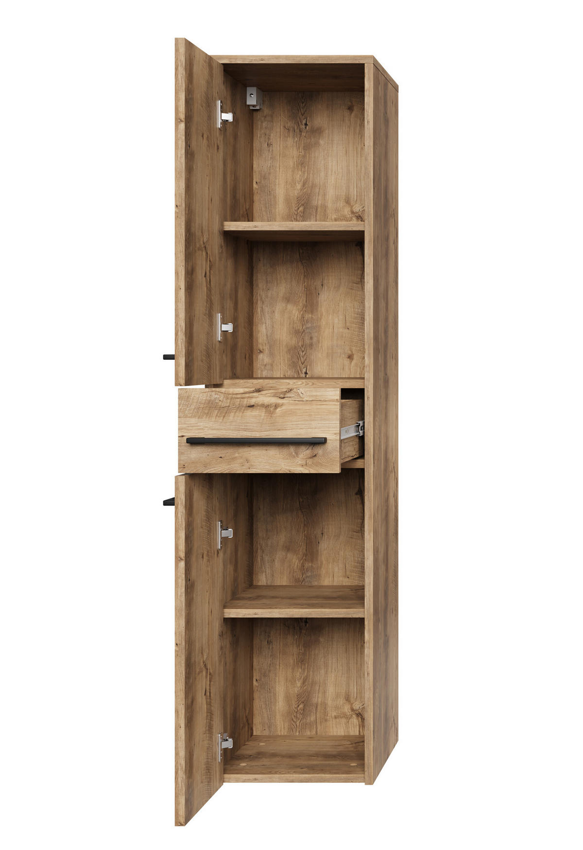 BADEZIMMERSCHRANK Florence mit 2 Türen Kastanien Eiche - 30 x 35 x 130 cm - Kastanienfarben/Eichefarben, Holz (30/130/35cm) - Badplaats