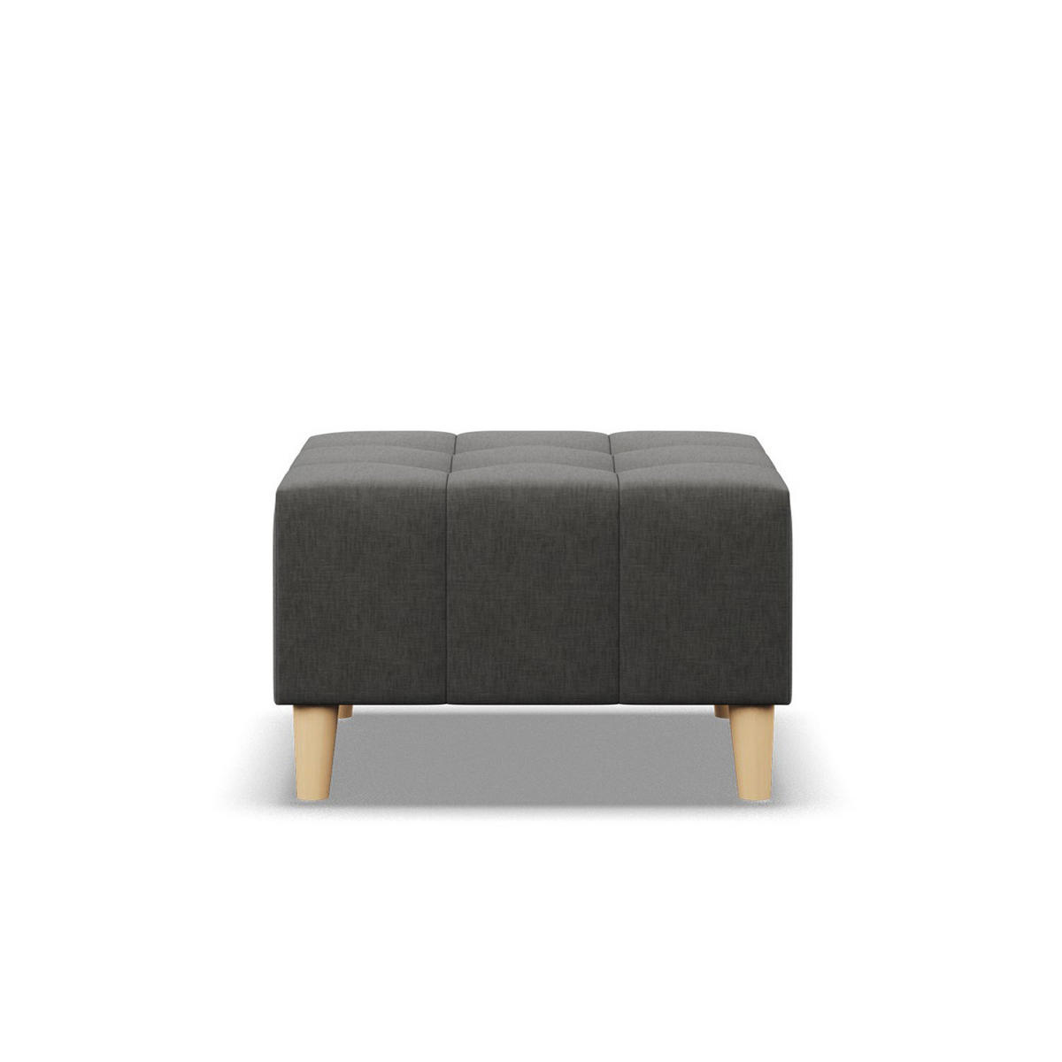 SITZPOUF 70x70 ELMA, Dunkelgrau - Dunkelgrau, Textil (70/40/70cm)