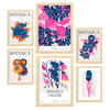POSTER Set Mit 6 Blumen- und Botanische Galerie Größe A3 & A4 Rahmen aus hellem Holz - Beige, Papier (29.7/1cm) - Nacnic