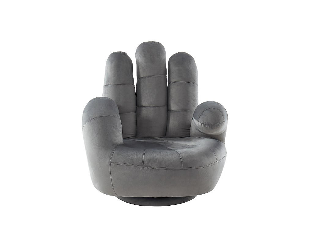 SESSEL mit gerader Rückenlehne - 1 Person - Samt, Stoff - Anthrazitgrau - - Anthrazit, Textil (55/57/54cm) - Vente-Unique