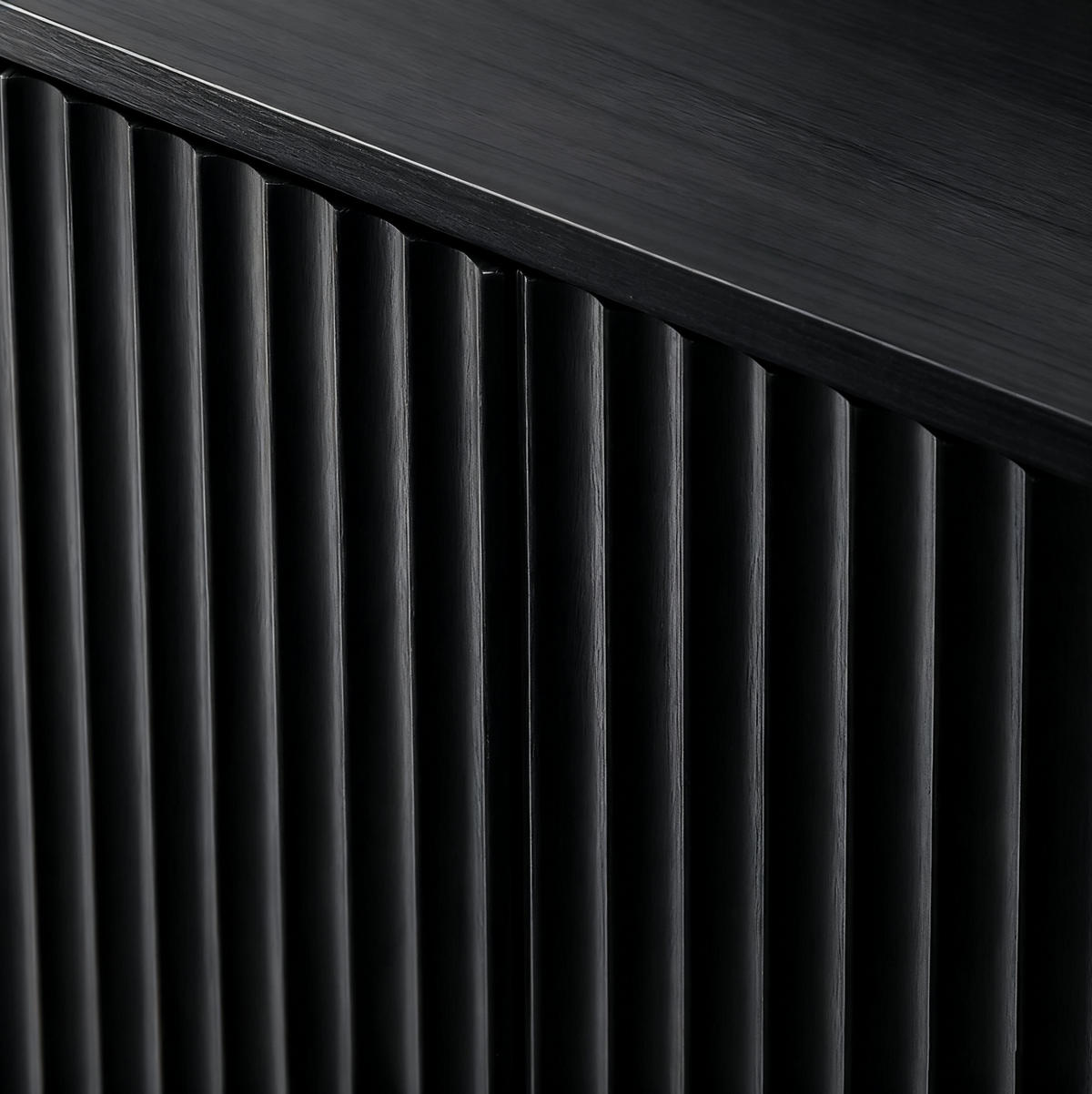 SIDEBOARD 150/40/70.5 cm Schwarz aus MDF mit 4 Türen - Schwarz, Holzwerkstoff (40/70.5/150cm) - OKMYHOME