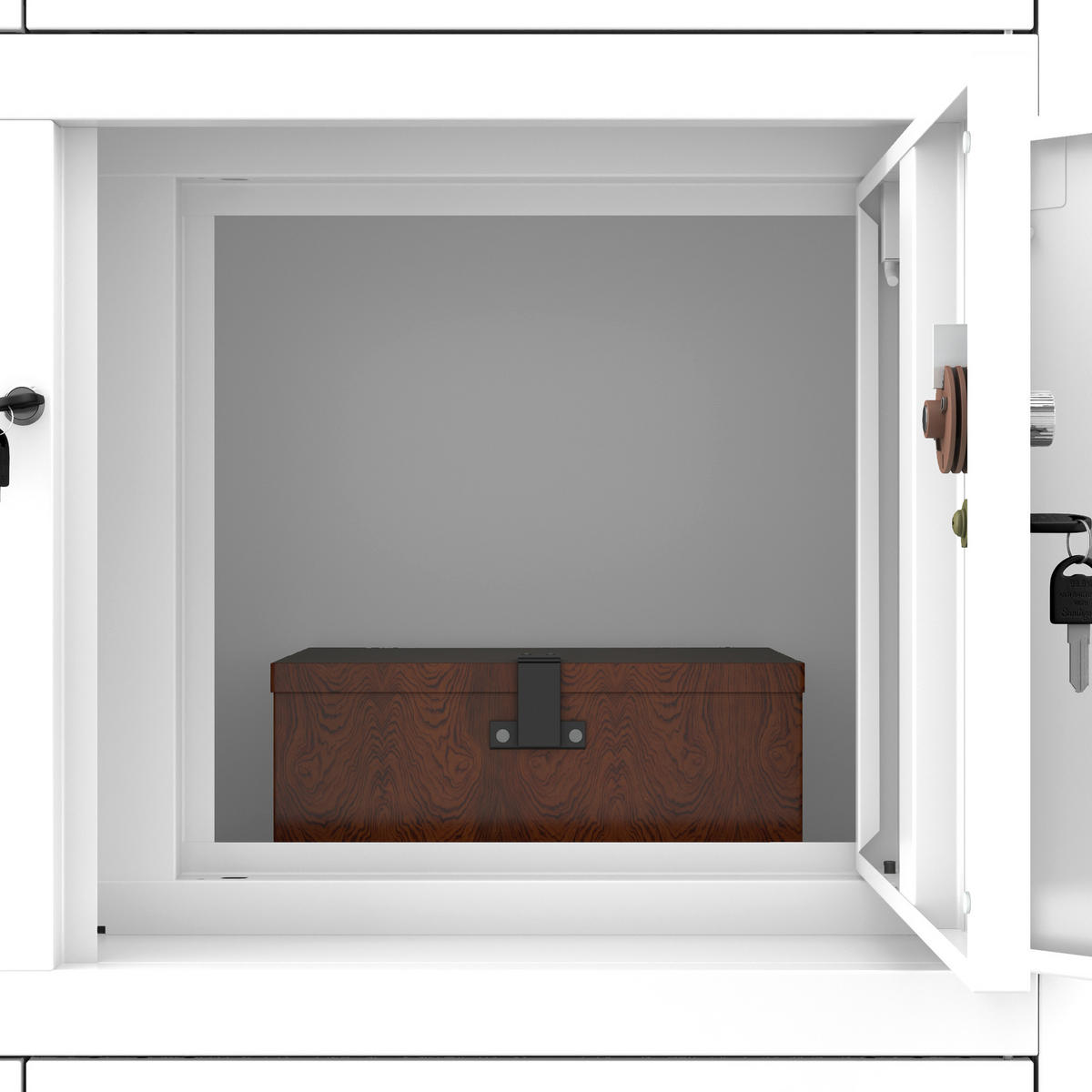 AKTENSCHRANK FILIP II 185x90x40 cm - Weiß, Metall (90/185/40cm) - Jan Nowak