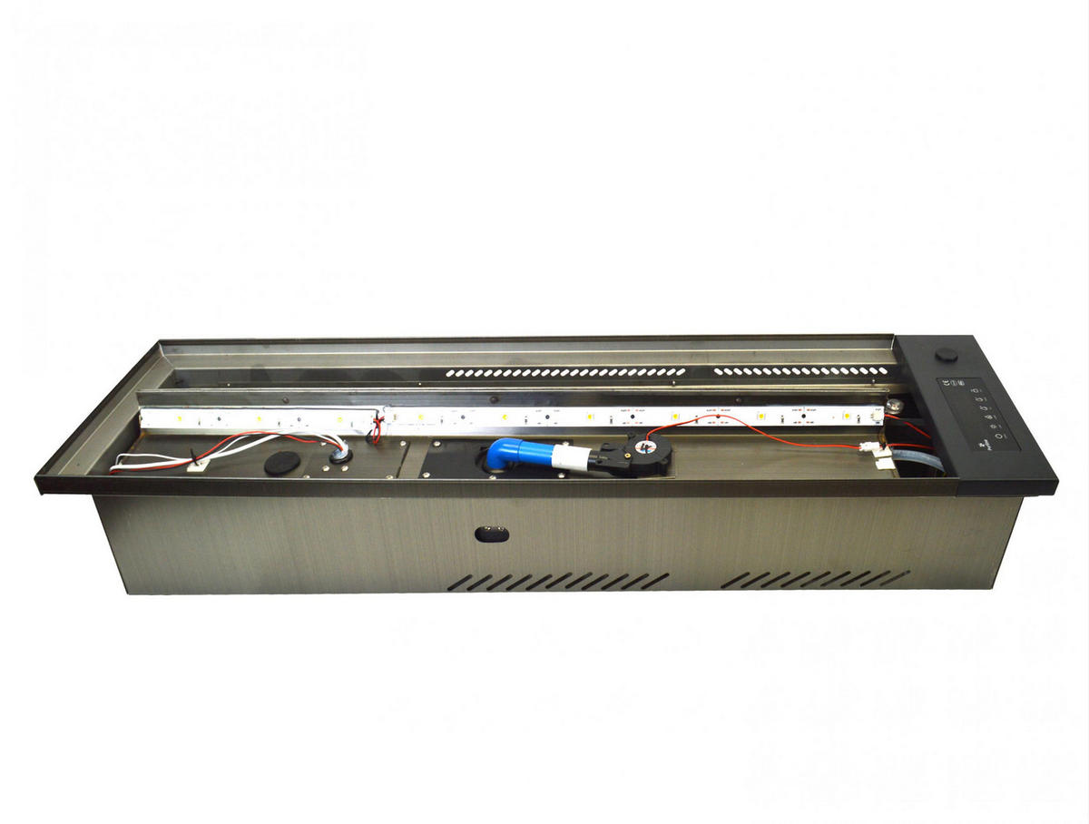 WASSERKAMIN zur Dekoration Schwarz Einfügemuster 3 L Tank - Schwarz, Metall (70/27/33cm) - Purline