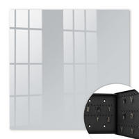 SCHLÜSSELBOX Schwarz 30x30 cm- Türöffnung nach rechts - Hellgrau - Grau, Metall (30/30/5cm) - TULUP