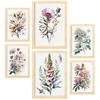 POSTER Set Mit 6 Waldblume Größe A3 & A4 Rahmen aus hellem Holz - Beige, Papier (29.7/1cm) - Nacnic