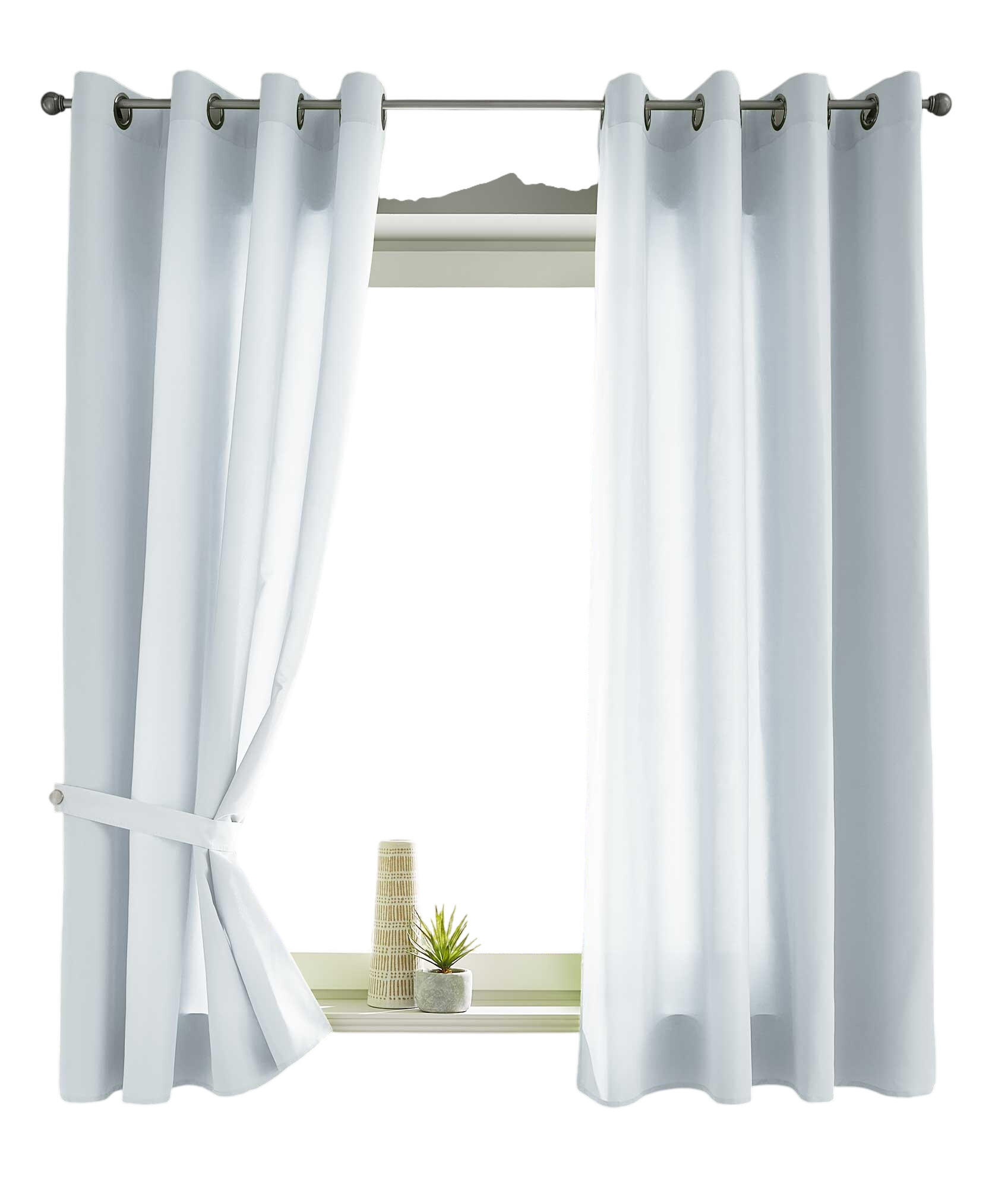 VORHANG 2ER SET BERLIN HxB 145x140cm Weiß - Weiß, Textil (140/145/145cm) - Gardinenbox