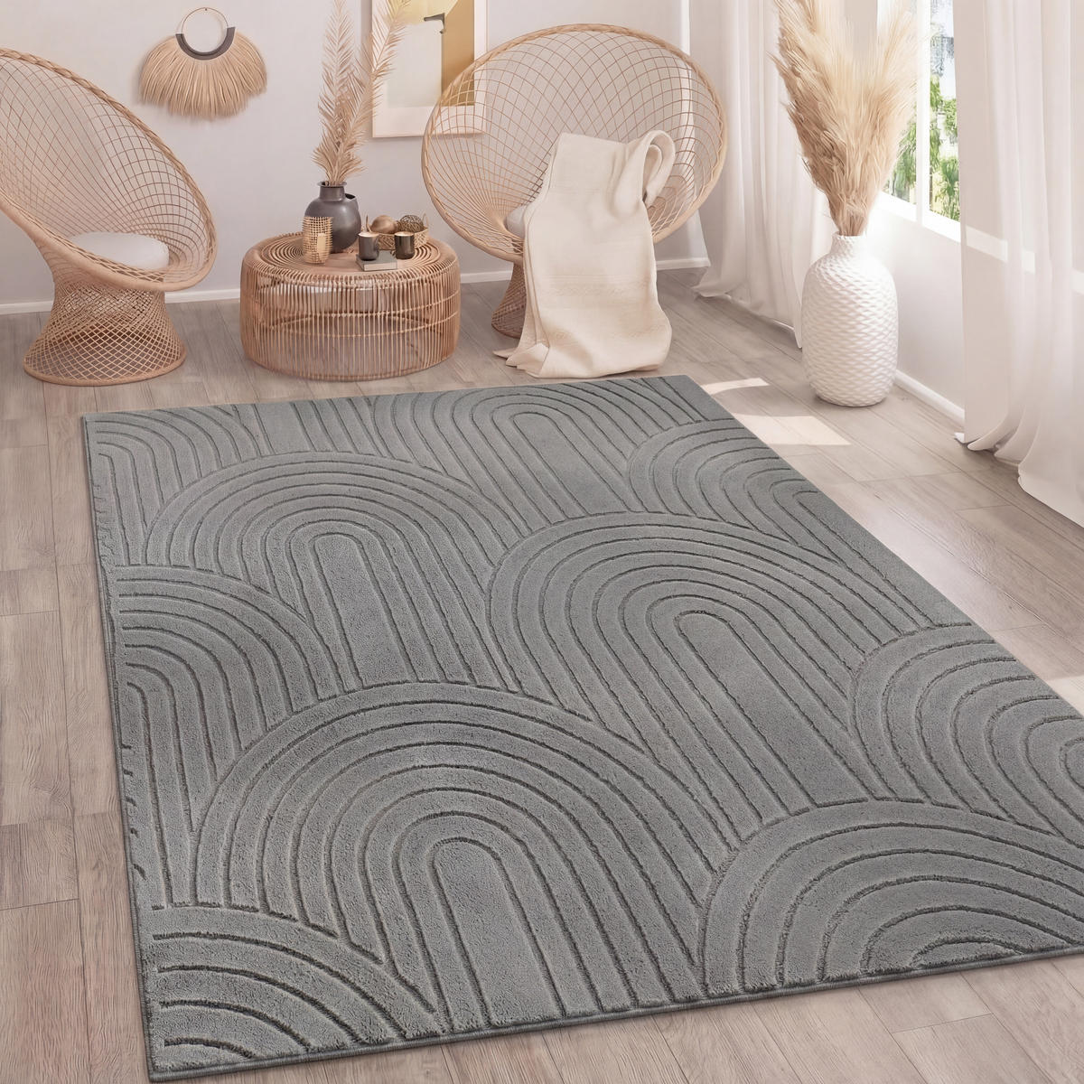 HOCHFLORTEPPICH 200/280 cm Tokio 471 - Grau, Textil (200/280cm) - Paco Home