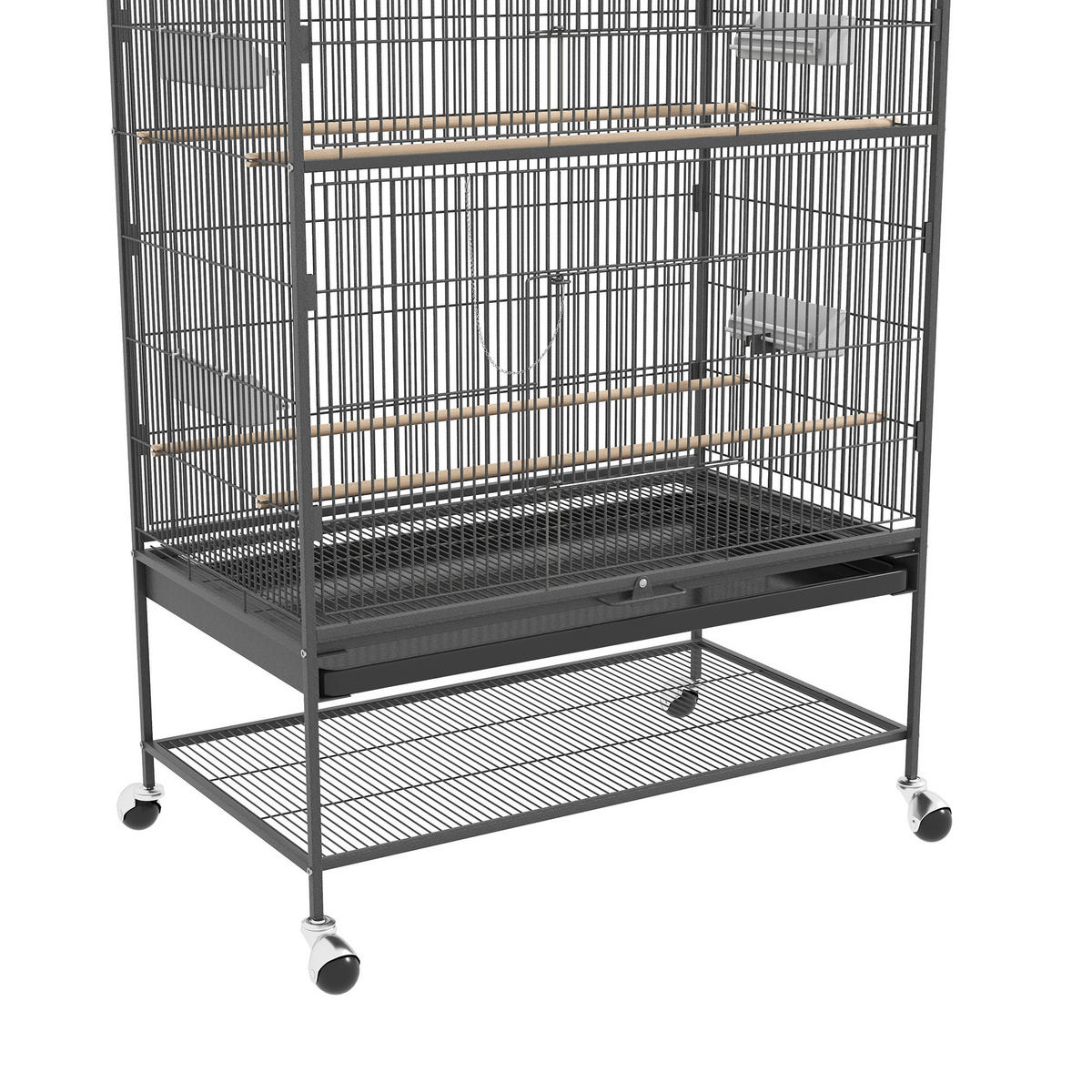 VOGELKÄFIG DE-10975 Grau - Grau, Metall (57/153/94cm) - ComfortXL