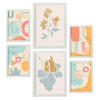 POSTER Set Mit 6 Ethikstile 2 In Blume Zusammenfassung Ästhetische Dekorative Gemälde Für Ihr Wohnzimmer, Schlafzimmer, Zuhause A3 & A4 Weißer Rahmen - Weiß, Papier (29/3cm) - Nacnic