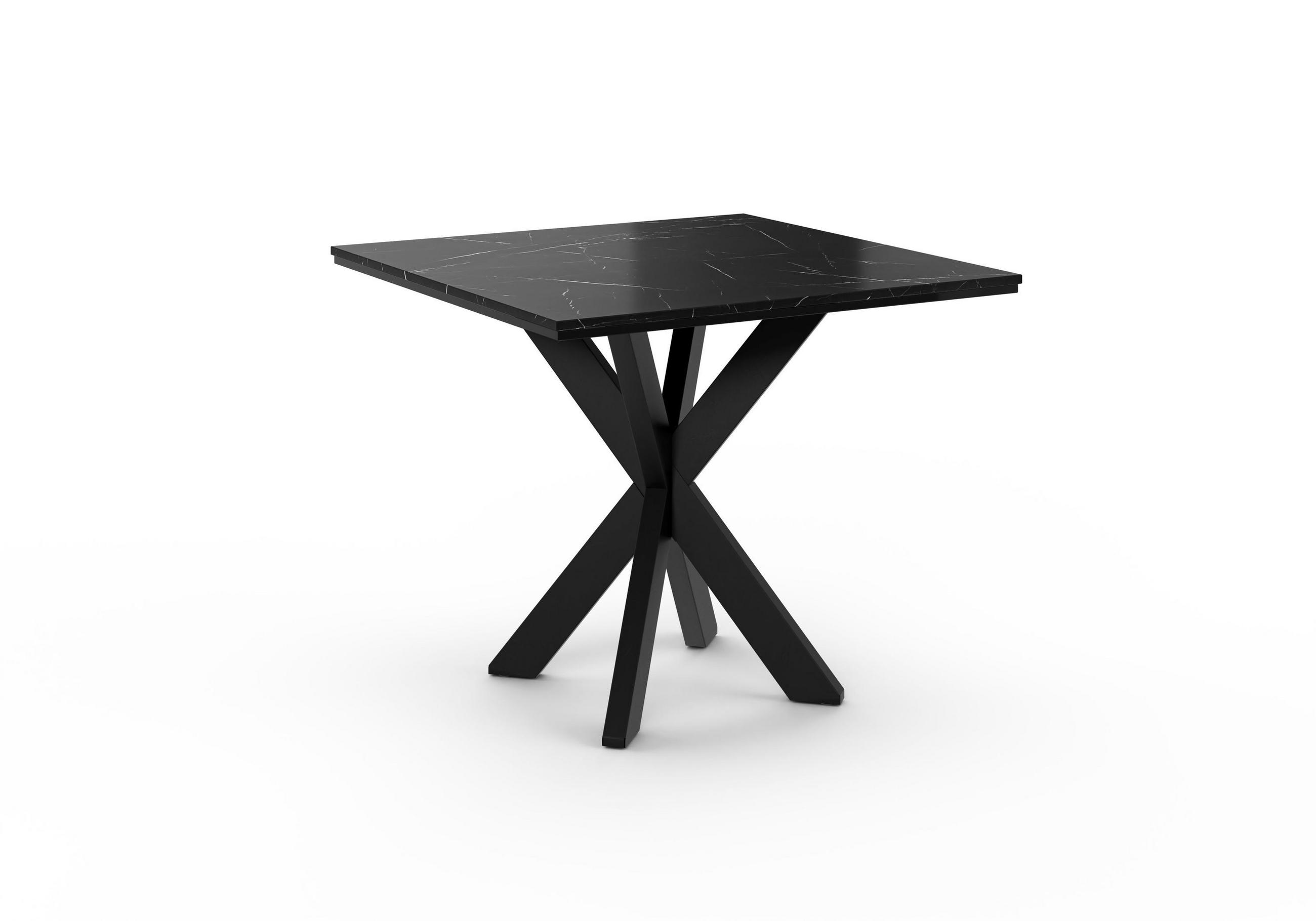 Home Collective JÍDELNÍ STŮL 90 cm v černém mramorovém vzhledu