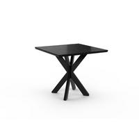 ESSTISCH 90 cm Schwarzen Marmor-Optik - Schwarz Hochglanz, Metall (90/90/77cm) - Home Collective
