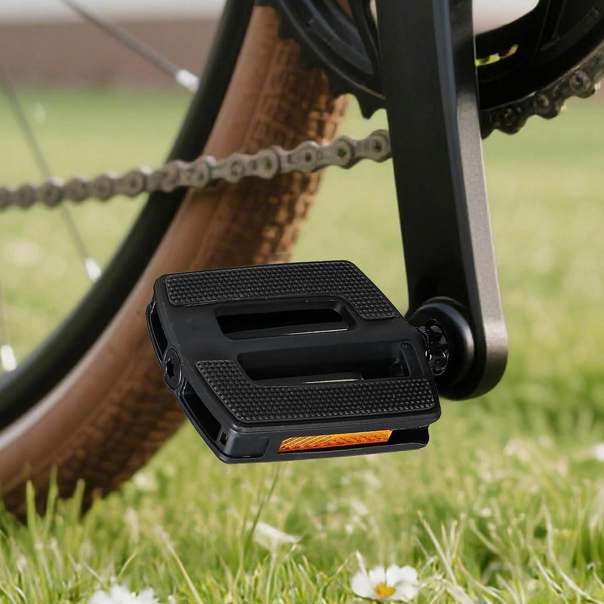 FAHRRADPEDALE City/Trekking Set inkl. Reflektoren Schwarz - Schwarz, Kunststoff (8.5/1.5/12.5cm)