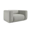 SESSEL Strukturstoff Stoff Grau - Hellgrau/Schwarz, Kunststoff/Textil (137/70/89cm) - Makamii