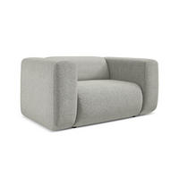 SESSEL Strukturstoff Stoff Grau - Hellgrau/Schwarz, Kunststoff/Textil (137/70/89cm) - Makamii