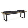 SITZBANK LEA Eiche, 160/40/45 cm - Eichefarben/Anthrazit, Holzwerkstoff/Metall (160/45/40cm) - B&D Home