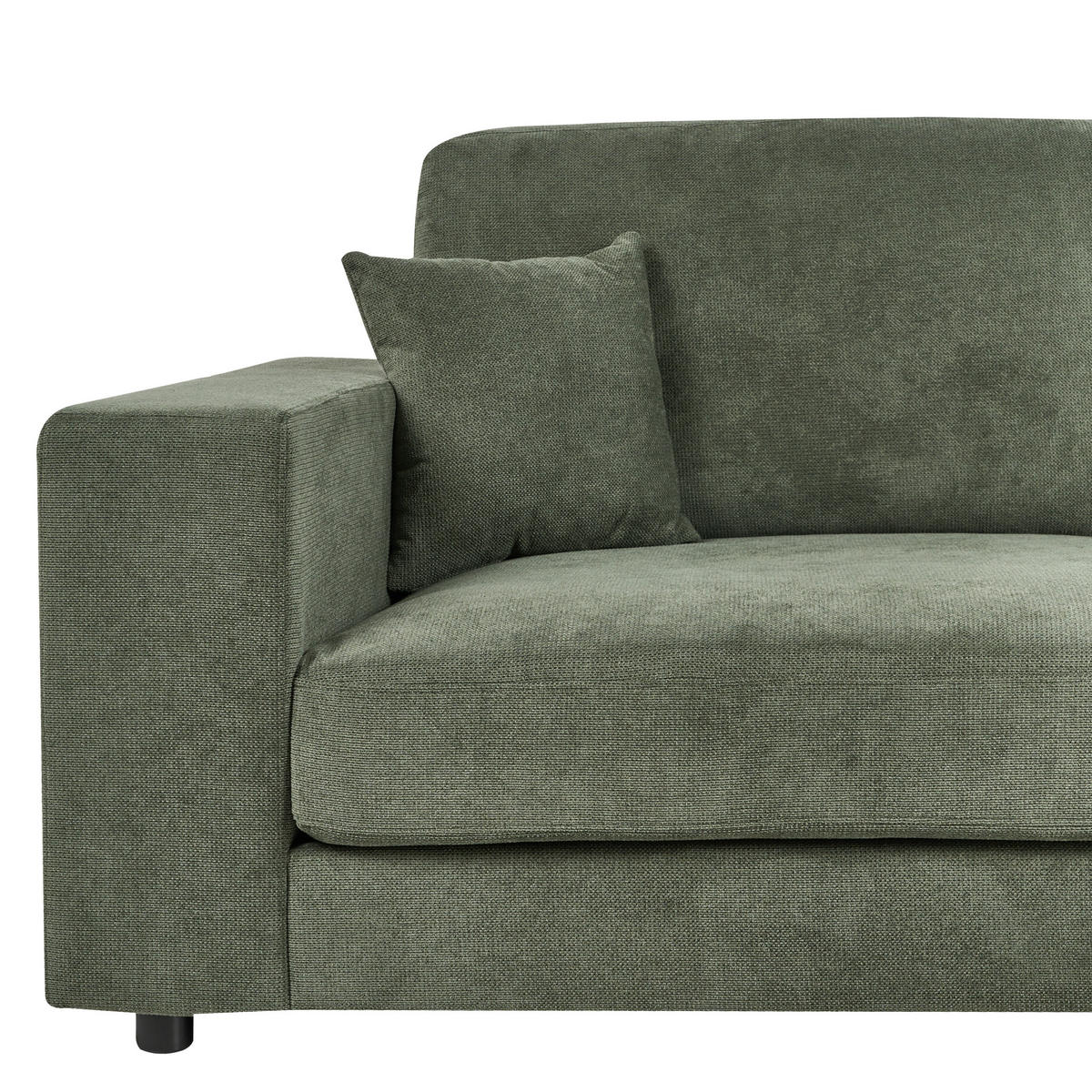 ROHOVÁ POHOVKA 3-místná Látka Zelená levostranná Lofoten - zelená barva, textil (250/185cm) - Beliani