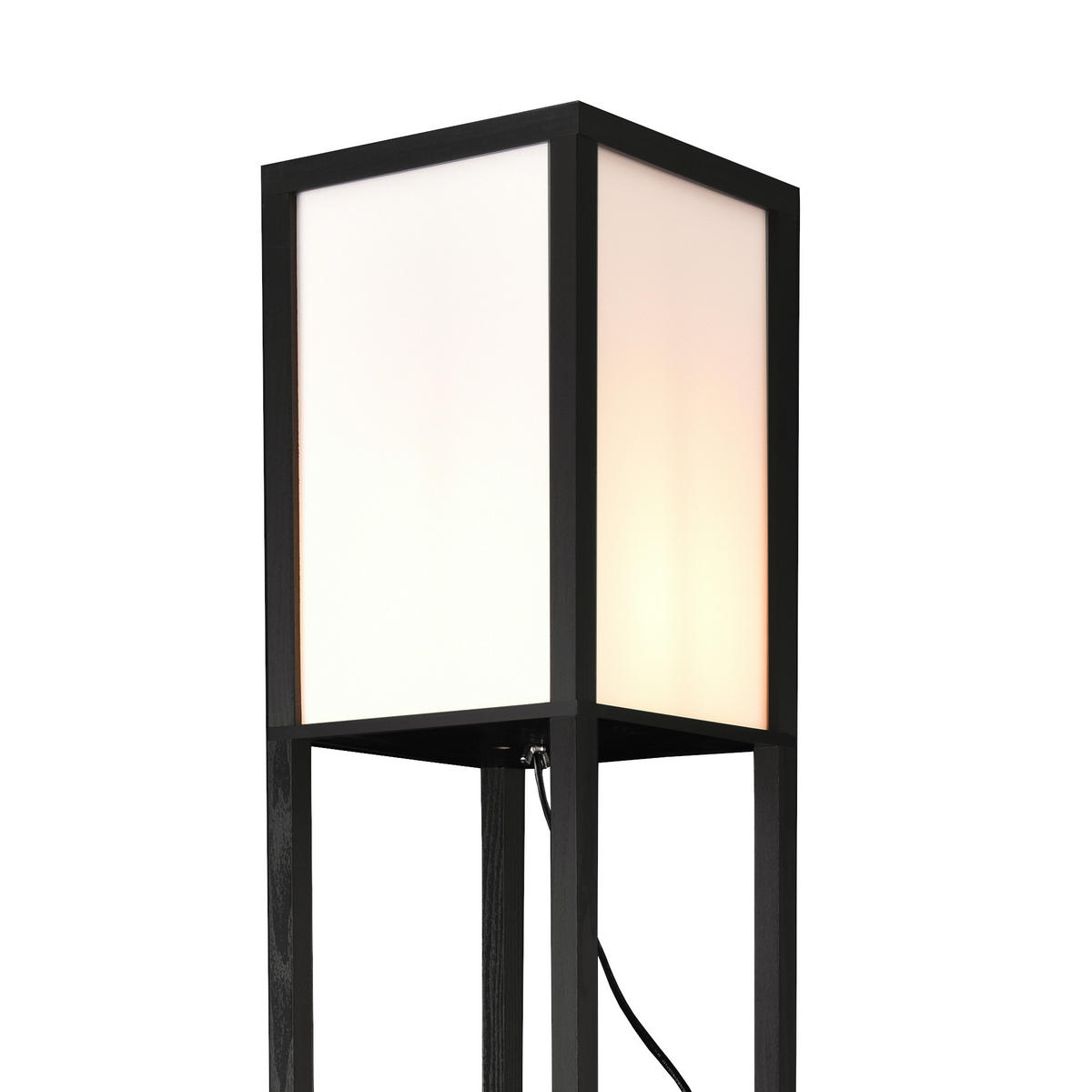 STEHLEUCHTE Stapleford - Schwarz, Holz (26/26/160cm) - lux.pro